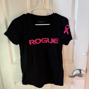 Rogue Women's Black and Pink T-Shirt